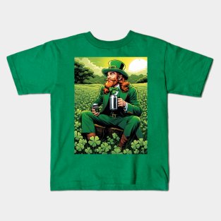 Folk Art Leprechaun Kids T-Shirt